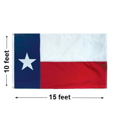 10'x15' Texas Polyester Outdoor Flag