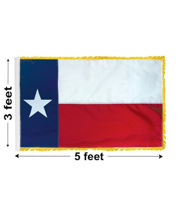 3'x5' Texas Indoor Nylon Flag 