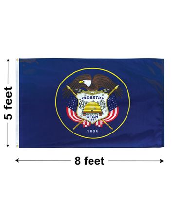 5'x8' Utah Polyester Outdoor Flag