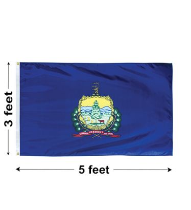 3'x5' Vermont Polyester Outdoor Flag