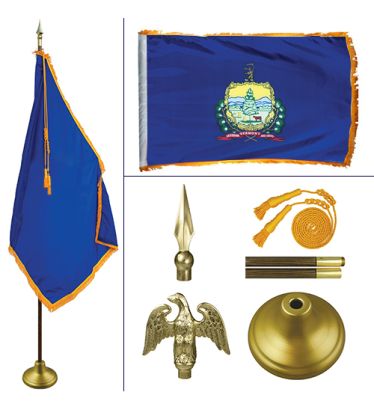 Vermont 8' Heavy Oak Indoor Flag Kit