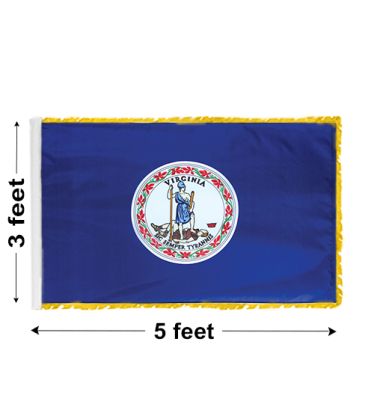 3'x5' Virginia Indoor Nylon Flag 