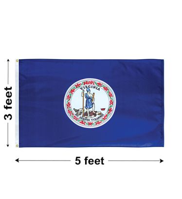 3'x5' Virginia Nylon Outdoor Flag