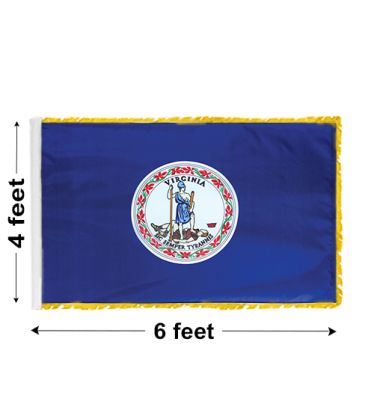 4'x6' Virginia Indoor Nylon Flag 