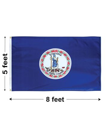 5'x8' Virginia Outdoor Nylon Flag