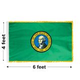 4'x6' Washington Indoor Nylon Flag 