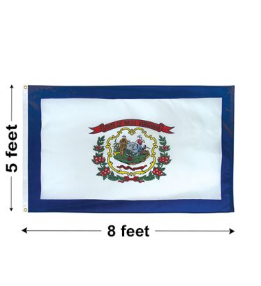 5'x8' West Virginia Polyester Outdoor Flag