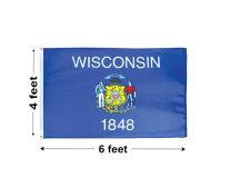 4'x6' Wisconsin Nylon Outdoor Flag