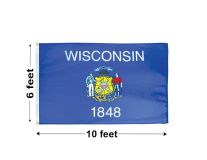 6'x10' Wisconsin Nylon Outdoor Flag