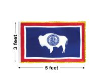 3'x5' Wyoming Indoor Nylon Flag 