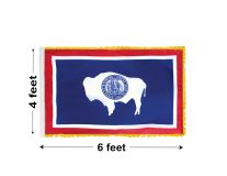 4'x6' Wyoming Indoor Nylon Flag 