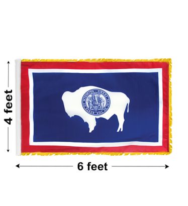 4'x6' Wyoming Indoor Nylon Flag 