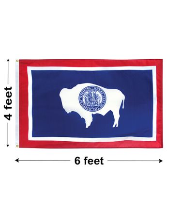 4'x6' Wyoming Nylon Outdoor Flag