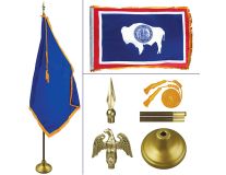 Wyoming 8' Heavy Oak Indoor Flag Kit