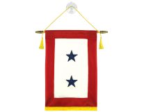 10"x14" Blue Star Service Banner - 2 Star