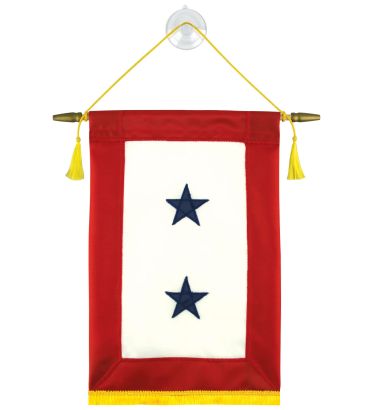 10"x14" Blue Star Service Banner - 2 Star