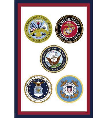 18"x12" Armed Forces Garden Flag