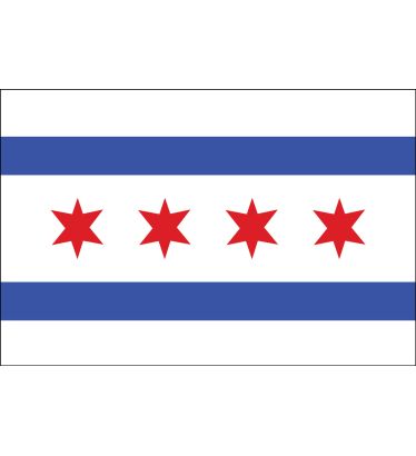 3'x5' Chicago Nylon Outdoor Flag