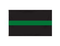 3'x5' Budget-Friendly Thin Green Line Outdoor Flag