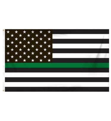 3'x5' Thin Green Line U.S. Outdoor Nylon Flag