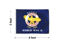 3'x4' WWII Nylon Outdoor Flags