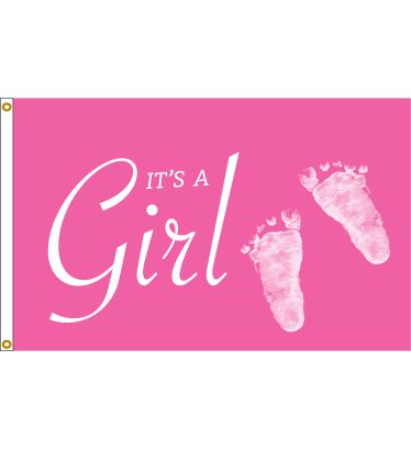 3'x5' It's A Girl Nylon Flag