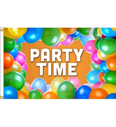 3'x5' Party Time Nylon Flag