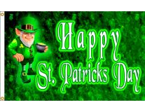 3'x5' St. Pat's Leprechaun Nylon Flag