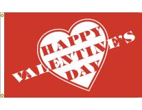 3'x5' Valentine Heart Nylon Flag