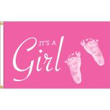 18"x12" It's A Girl Garden Flag