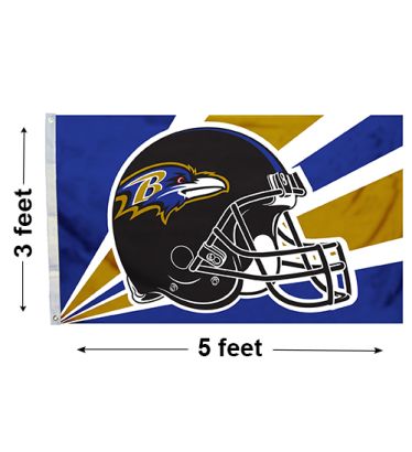 3'x5' Baltimore Ravens Helmet Outdoor Flag