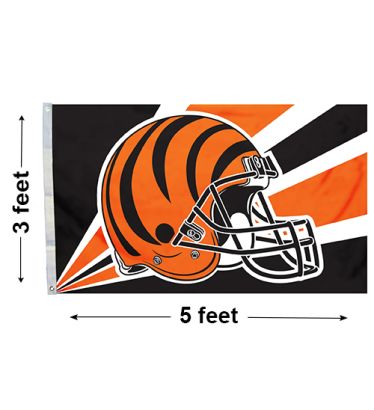 3'x5' Cincinnati Bengals Helmet Outdoor Flag