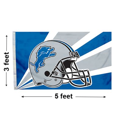 3'x5' Detroit Lions Helmet Outdoor Flag