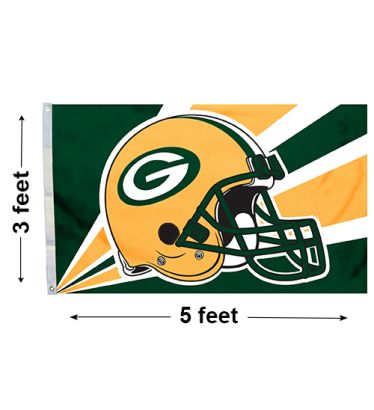 3'x5' Green Bay Packers Helmet Outdoor Flag