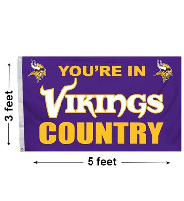 3'x5' Minnesota Vikings Country Outdoor Flag