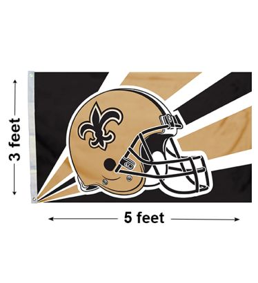 3'x5' New Orleans Saints Helmet Outdoor Flag