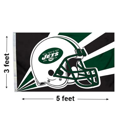 3'x5' New York Jets Helmet Outdoor Flag