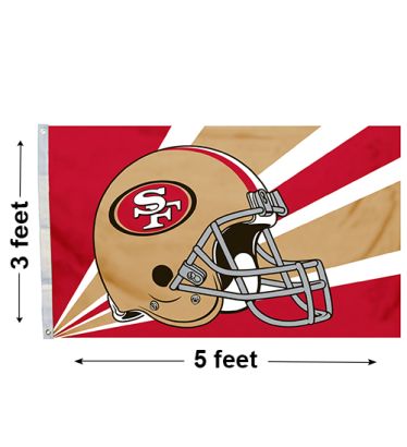 3'x5' San Francisco 49Ers Helmet Outdoor Flag