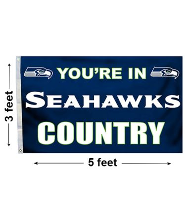 3'x5' Seattle Seahawks Country Outdoor Flag