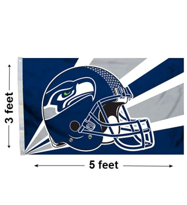 3'x5' Seattle Seahawks Helmet Outdoor Flag