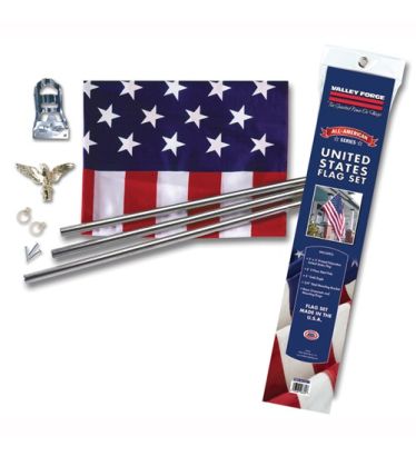 3'x5' Economy U.S. Home Flag Set